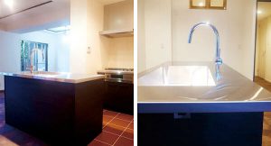 シンプルなキッチン画像